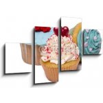 Obraz 4D čtyřdílný - 100 x 60 cm - original and creative cupcake designs originální a kreativní design košíčku – Hledejceny.cz