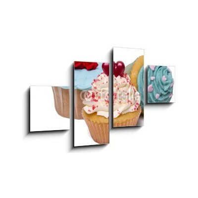 Obraz 4D čtyřdílný - 100 x 60 cm - original and creative cupcake designs originální a kreativní design košíčku – Zbozi.Blesk.cz