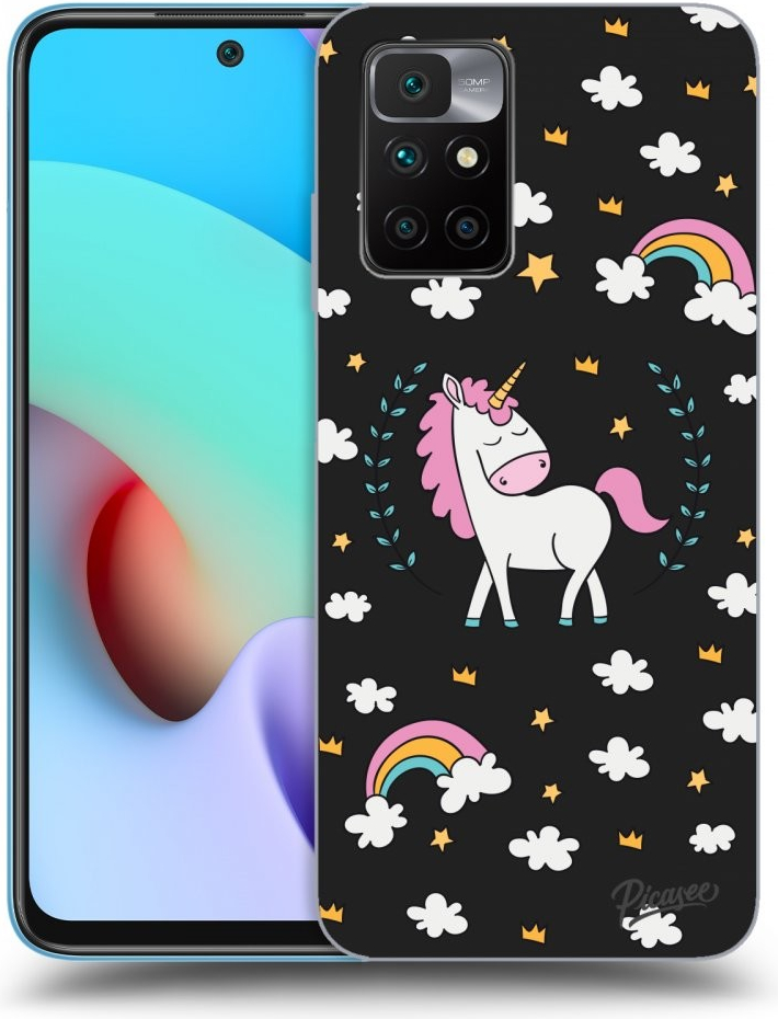 Pouzdro Picasee silikonové Xiaomi Redmi 10 (2022) - Unicorn star heaven černé