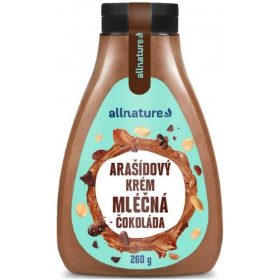 ALLNATURE Arašídový krém s mléčnou čokoládou 260 g – Hledejceny.cz