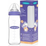 Lansinoh skleněná kojenecká láhev s NaturalWave TM savičkou 240ml – Zboží Dáma