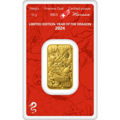 Argor-Heraeus zlatý slitek Year of The Dragon 2024 10 g