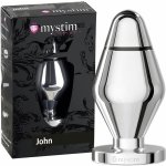 Mystim Little John - kolík / elektroda pro anální elektrostimulaci Stříbrný – Sleviste.cz