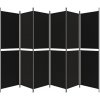 Paraván VidaXL Paraván 6-panelový 300 x 200 cm černý