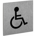 Walteco Symbol "WC-invalidé", 60x60mm, nerez, samolepka , 20878 – Zboží Dáma