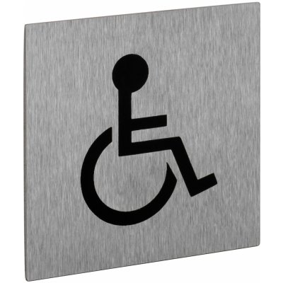 Walteco Symbol "WC-invalidé", 60x60mm, nerez, samolepka , 20878 – Zboží Dáma