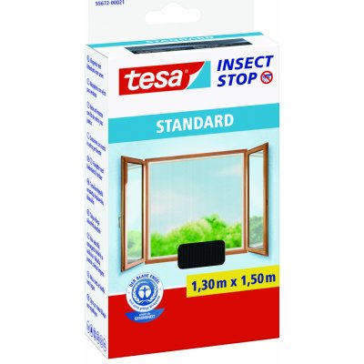 Tesa Insect Stop síť proti hmyzu STANDARD, do oken, na suchý zip bílá, 1,1 m 1,3 m