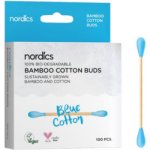 NORDICS Bambusové Vatové tyčinky modré 100 ks – Zboží Dáma
