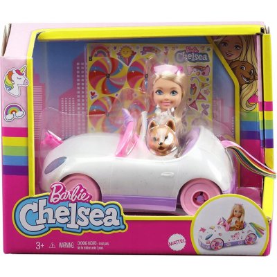 Barbie CHELSEA A KABRIOLET S NÁLEPKAMI – Zboží Mobilmania