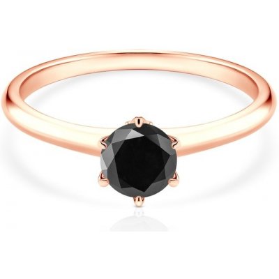 Savicki Zásnubní prsten The Journey: růžové zlato černý diamant TJ R3 CZD – Zboží Mobilmania