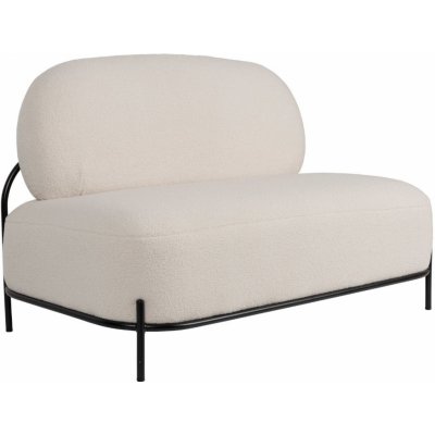 White Label Living Bílá látková WLL POLLY 125 cm