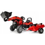 Falk Šlapací traktor 996Y Case IH s nakladačem rýpadlem a vlečkou – Zboží Dáma