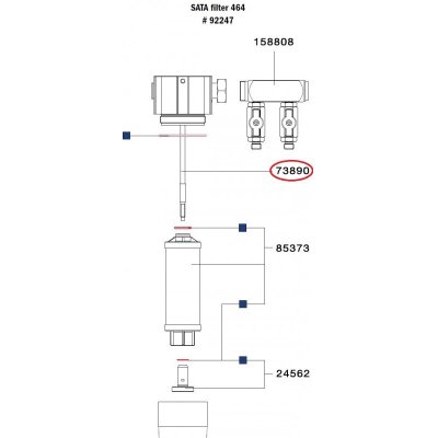 SATA Závitová tyč [pro regulátor tlaku filtru SATA 424] SATA 73890