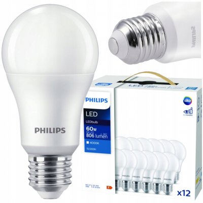 Philips CorePro LEDbulb ND 8-60W A60 E27 840 12ks – Hledejceny.cz