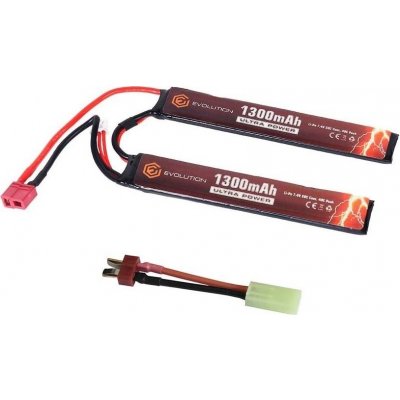 Dean-T Li-Pol Evolution Airsoft Ultra Power 7,4V 1300mAh 20/40C 2 díly – Zboží Dáma