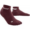 CEP pánské kotníkové běžecké kompresní ponožky 4.0 dark red