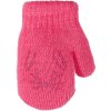 Kojenecká rukavice BeSnazzy pletené dětské rukavičky zateplené s obrázkem dívčí tmavě růžové