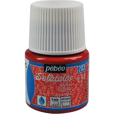 Pébéo Barva na textil Setacolor Light Glitter 45 ml Červená rubínová 203 – Zboží Dáma