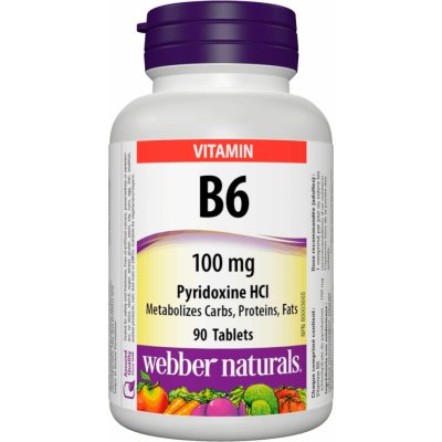 Webber Naturals Vitamin B6 100 mg 90 tablet – Hledejceny.cz