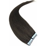 Invisible Tape in – Pravé lidské vlasy 50 cm - tmavě hnědá – Zboží Dáma