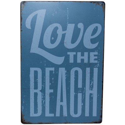 Vtipné plechové cedule rozměr 30 x 20 cm Love the beach