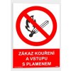 Zákaz kouření a vstupu s plamenem Plast 210 x 297 mm (A4) tl. 2 mm - Kód: 13885