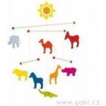 Goki dřevěný závěsný Africká zvířátka – Zboží Dáma