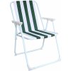 Zahradní židle a křeslo Linder Exclusiv Křeslo PO2600SG Zelené s pruhy