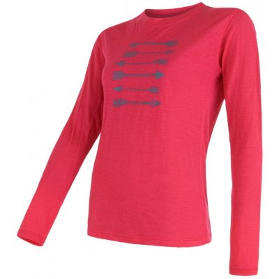 Sensor triko Merino wool PT Šípy magenta – Zboží Dáma