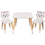 bHome Dětský stůl s židlemi Kočička – Zboží Dáma