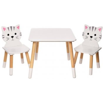 bHome Dětský stůl s židlemi Kočička