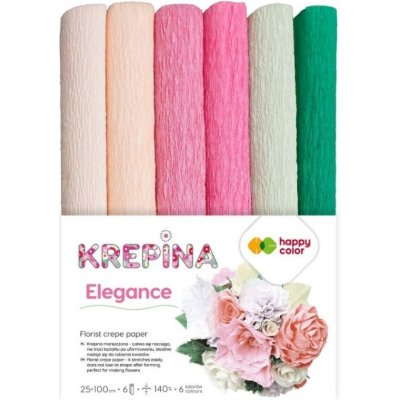 happy color Krepový papír sada - elegance (6ks) – Zboží Dáma