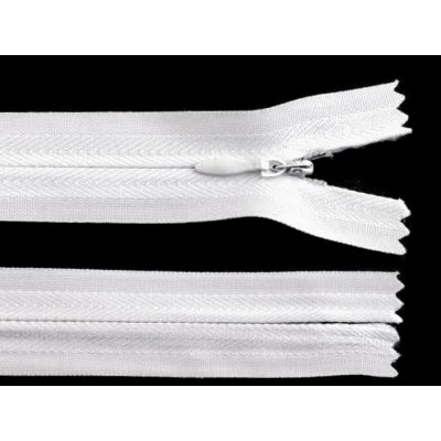 Zip skrytý nedělitelný 3 mm délka 35 cm 101 bílá – Hledejceny.cz