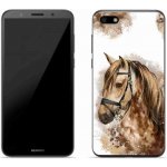 Pouzdro mmCase Gelové Huawei Y5 2018 - hnědý kreslený kůň – Zboží Mobilmania
