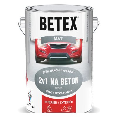 BETEX 2v1 na beton základní i vrchní na beton S2131 5 kg Šedá – Hledejceny.cz