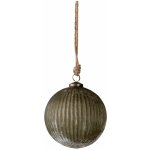 Clayre & Eef Hnědá vánoční koule se žebrováním M Ø 13*13 cm – Hledejceny.cz