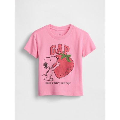 Baby tričko Gap & Peanuts Snoopy růžová – Zboží Mobilmania