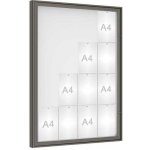 PROCITY Venkovní vitrína model 1000, 16 x A4, plexi, šedá PRO | Zboží Auto