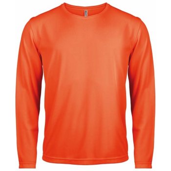 Tričko s dlouhým rukávem Zářivá oranžová