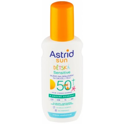 Astrid Sun Sensitive Kid SPF50+ mléko na opalování spray 150 ml – Zboží Mobilmania