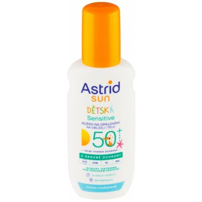 Astrid Sun Sensitive Kid SPF50+ mléko na opalování spray 150 ml – Zboží Dáma