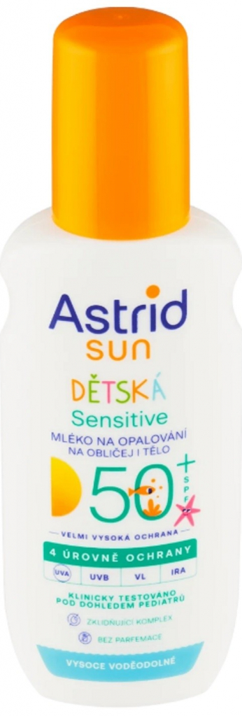 Astrid Sun Sensitive Kid SPF50+ mléko na opalování spray 150 ml