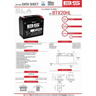 BS-Battery BTX20HL | Zboží Auto
