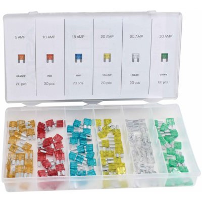 ASTA A-TC518 Autopojistky ploché nožové micro2, 5 - 30 A, sada 120 ks – Zboží Mobilmania