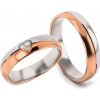 Prsteny iZlato Forever Zlaté kombinované snubní prstýnky SKOB371R