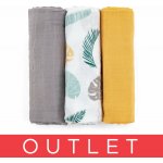 PETITE&MARS bambusová mušelínová Moussy Ochre Leaves 68 x 68 cm 3 ks – Sleviste.cz