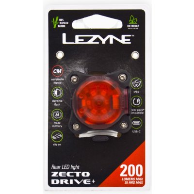 Lezyne Zecto Drive 200+ zadní černé – Zboží Dáma