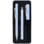 Faber Castell Grip Edition 2010 sada plnicí a kuličkové pero světle modrá – Zboží Dáma