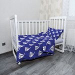 Sablio Mikroplyšové dětské povlečení do postýlky Bílé lodě 130 x 90 cm 40 x 60 cm – Sleviste.cz