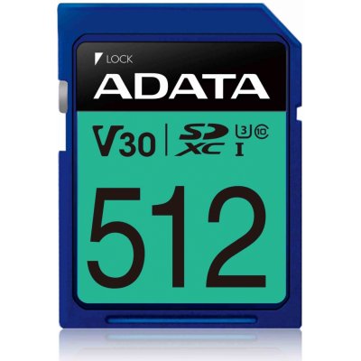 ADATA SDXC Class 10 512 GB ASDX512GUI3V30S-R – Zboží Mobilmania
